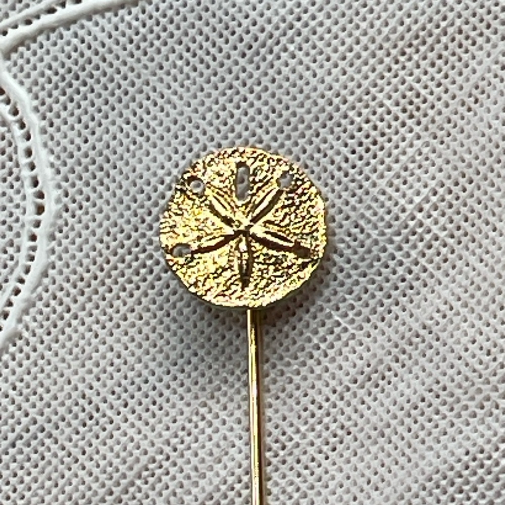 Vintage cameo & 925 sand dollar stick pins boho Victorian - Picture 5 of 11